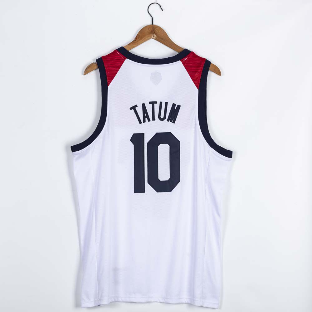 2021 Olympic USA #10 Tatum White Nike NBA Jerseys